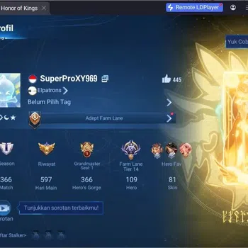 Honor of Kings Rare Skin GLOBAL|109HR|81SK|LOM Augran,Guiguzi|KIC Luna|Lege image 1