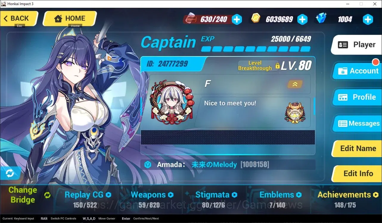 Honkai Impact 3rd Accounts SEA Lv80|2 Fullset|Raiden Xentinel 4/4,Elysia HeHo image 10