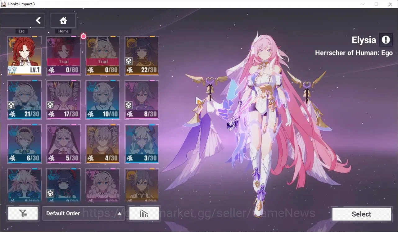 Honkai Impact 3rd Accounts SEA Lv80|2 Fullset|Raiden Xentinel 4/4,Elysia HeHo image 3