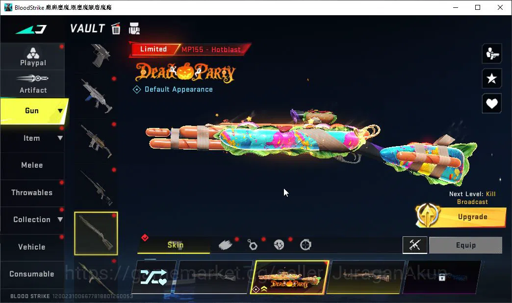 Blood Strike Accounts Mid-Tier ASIA|2 ETERNAL Vector-Shadowdrake Lv3,MP5-Bloodrift Lv3,Collab EVA KATYA,Etc|Melee Katana|11 15