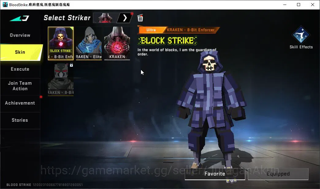 Blood Strike Accounts Mid-Tier ASIA|2 ETERNAL Vector-Shadowdrake Lv3,MP5-Bloodrift Lv3,Collab EVA KATYA,Etc|Melee Katana|11 8
