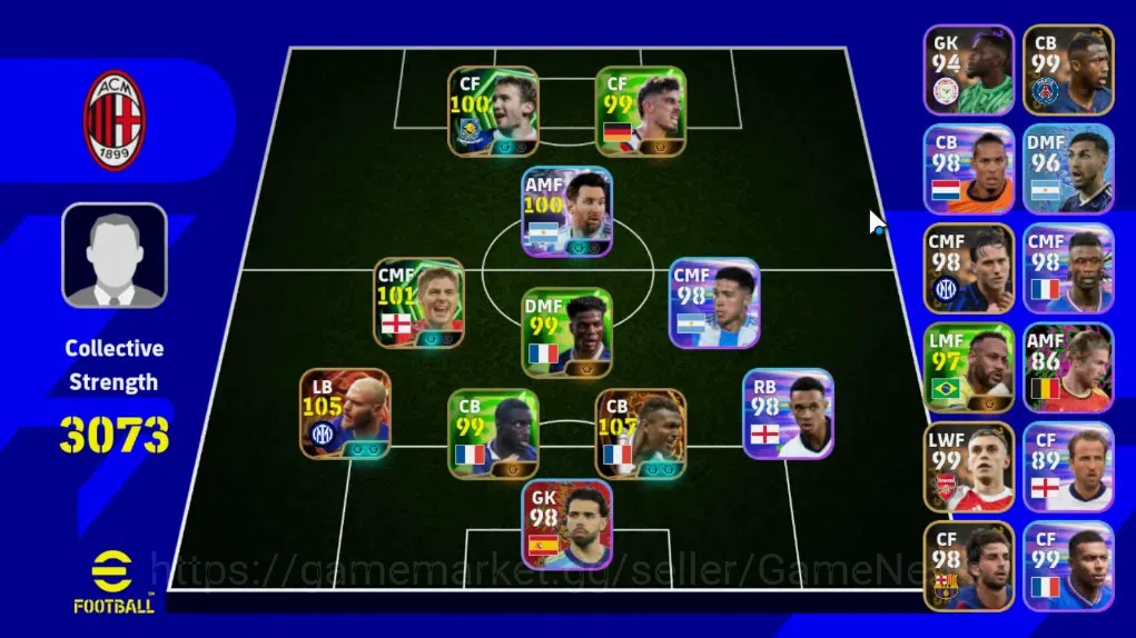 eFootball Accounts Legends & Iconic Players Android|2 Big Time (Marcel Desailly,Federico Dimarco),Epic Steven Gerrard,Andriy 1