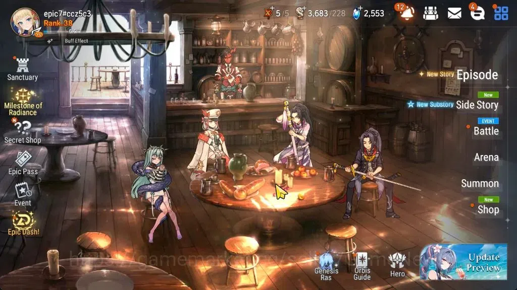 Epic Seven Accounts Limited Hero Global UnVerif|New Era|7 ML(SN Yulha,LC Bellona,AB Vildred,etc)+AB 1