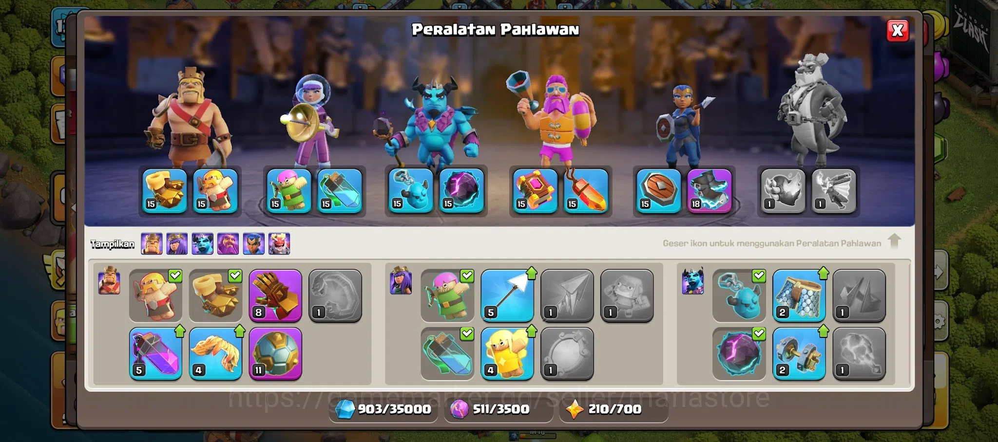Clash of Clans Accounts TH13 MAX AQ Lvl 75, GW Lvl 50, RC Lvl 25 Heroes, E image 13