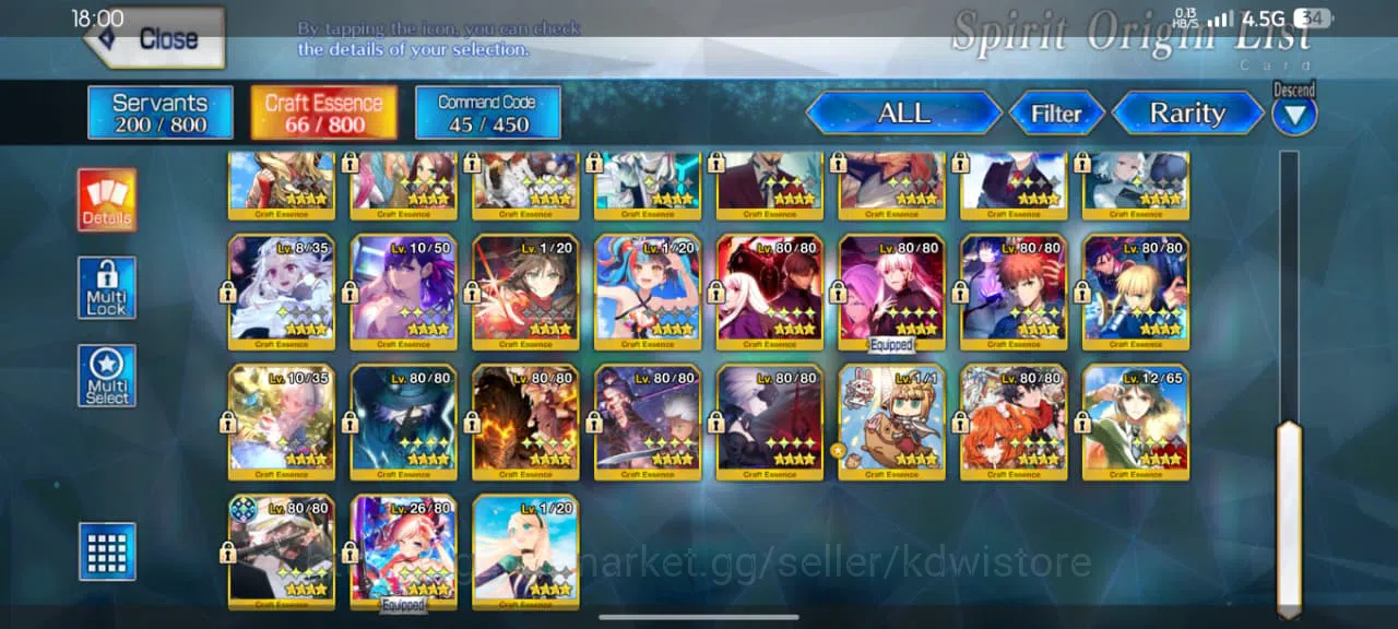 Fate-Grand Order Accounts FGO | NA | Account Level 127 | 14 SSR | Mid Game image 4