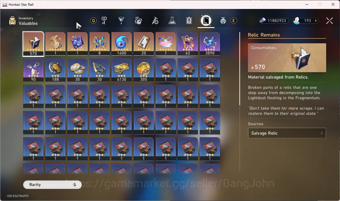 Honkai Star Rail Accounts ASIA | TL 50 | 9 Limit | 1 Golden Ticket Phainon image 4