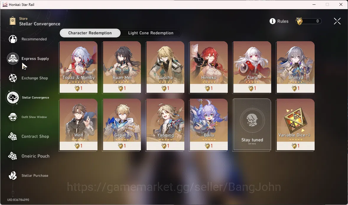 Honkai Star Rail Accounts ASIA | TL 50 | 9 Limit | 1 Golden Ticket Phainon image 7