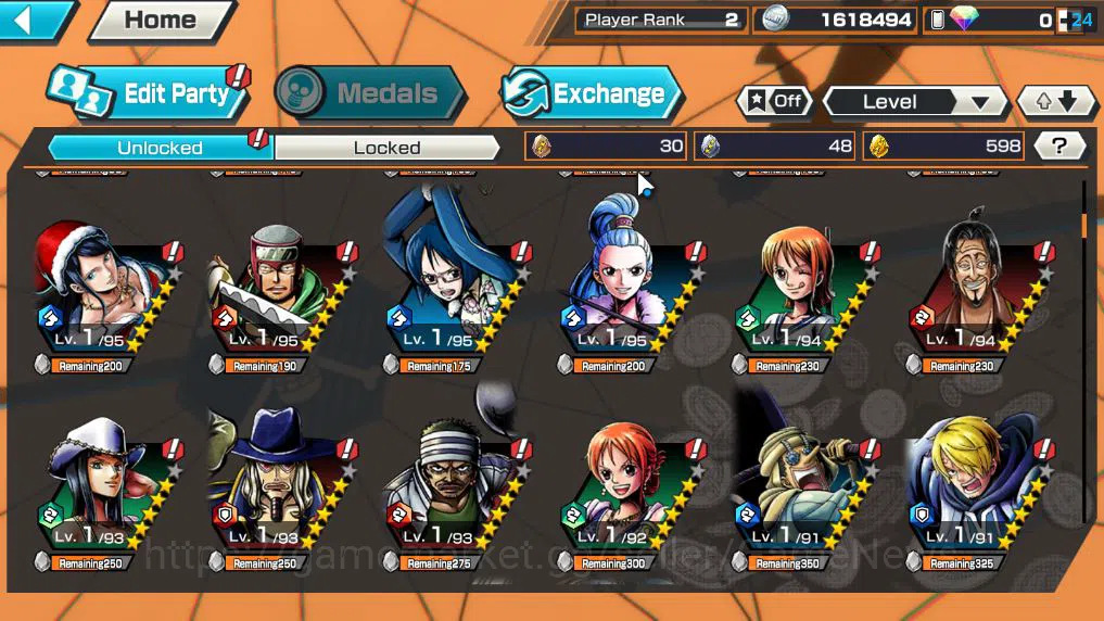 One Piece Bounty Rush Accounts Global|3 EX 5 |Elder St Etehanborn V.Nusjuro,Divin image 5