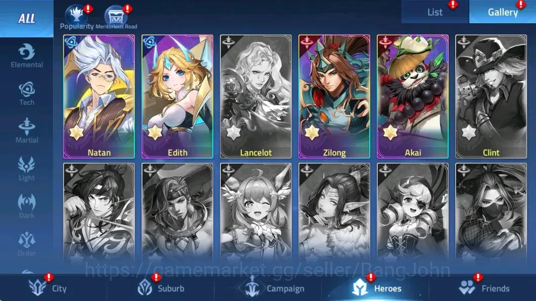 Mobile Legends: Adventure Accounts Global |LV 35|604k Power |VIP 5|Camp 27-12|Hero 61 |25 SSR 11