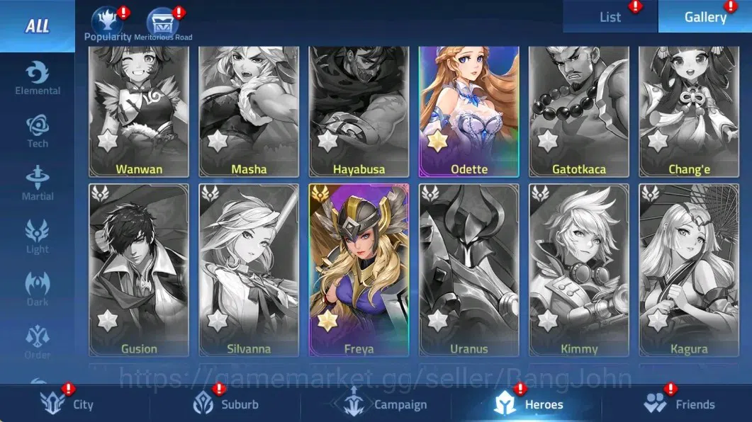 Mobile Legends: Adventure Accounts Global |LV 35|604k Power |VIP 5|Camp 27-12|Hero 61 |25 SSR 12