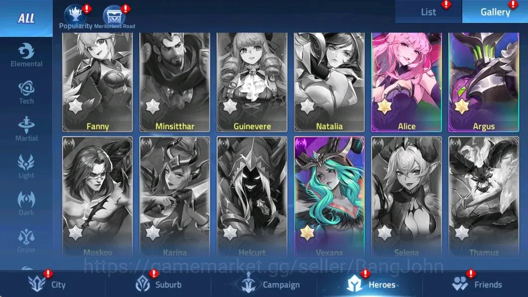Mobile Legends: Adventure Accounts Global |LV 35|604k Power |VIP 5|Camp 27-12|Hero 61 |25 SSR 13