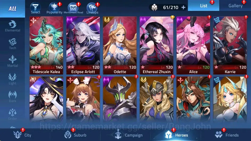Mobile Legends: Adventure Accounts Global |LV 35|604k Power |VIP 5|Camp 27-12|Hero 61 |25 SSR 5