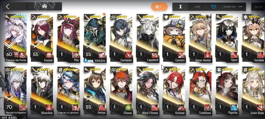 Arknights Accounts High-End Lvl 32 |88 OP + 5 Skin|1 Limited + 5 B6 (Silverash Alter P1), Pramanix Alter, Ray |Terminal 4