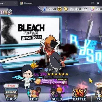 Bleach: Brave Souls Accounts Starter Global |724K BP|Fresh Story|6K Char + 9K Acc Ticket|Byakuya,Rukia,Ichigo