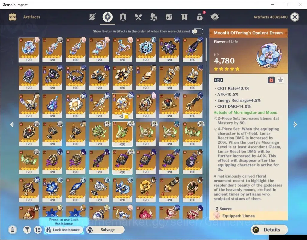 Genshin Impact Accounts Asia|AR56|30(*5Char)+17(*5Weapon)|FlinsC1,Eula,Yel image 5