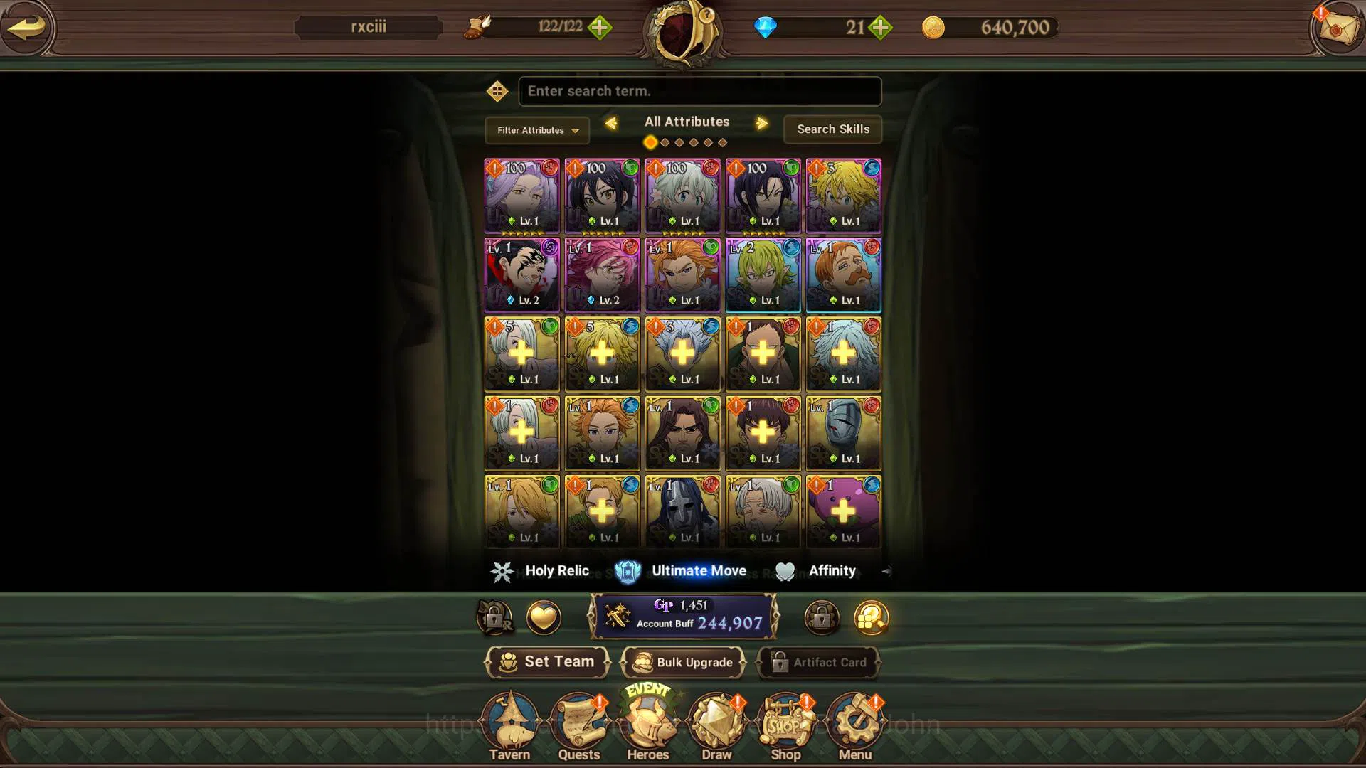 The Seven Deadly Sins: Grand Cross Accounts GLOBAL|Starter|244K CC| 4 UR DK Meliodas, Oppresso image 3