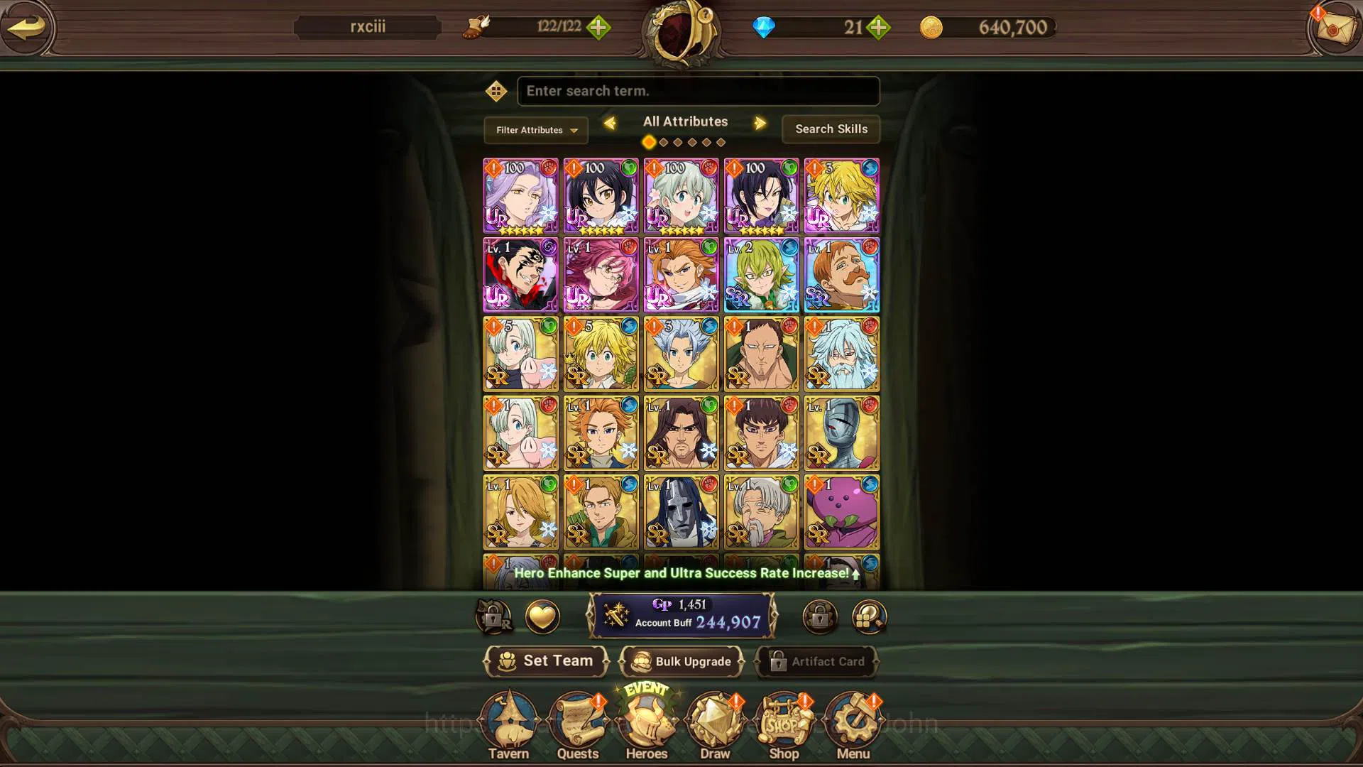 The Seven Deadly Sins: Grand Cross Accounts GLOBAL|Starter|244K CC| 4 UR DK Meliodas, Oppresso image 4