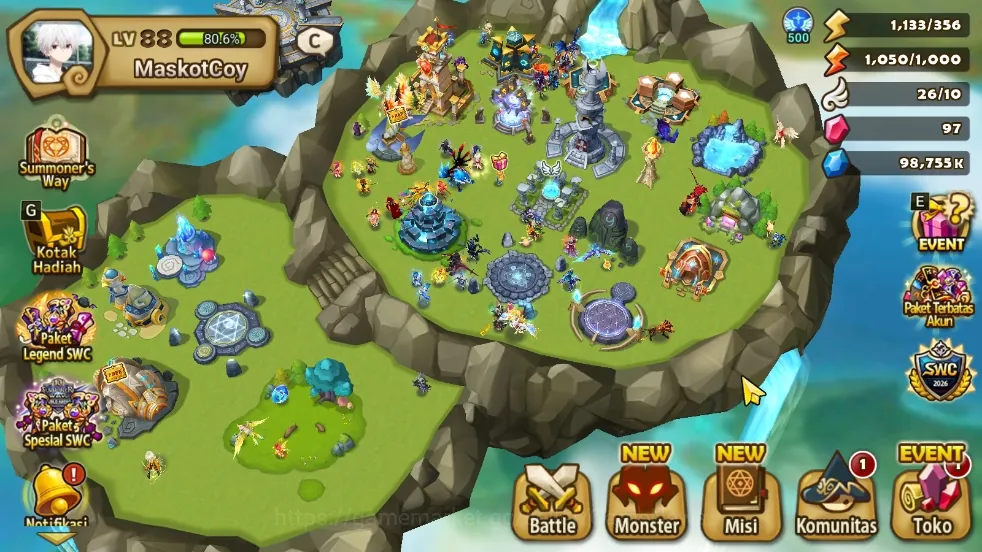 Summoners War: Sky Arena Accounts Starter GLOBAL Lv 88|Starter|1 LD (Artamiel)|17 Total NB5[Thesar,Brandia,Miles,Stark 1