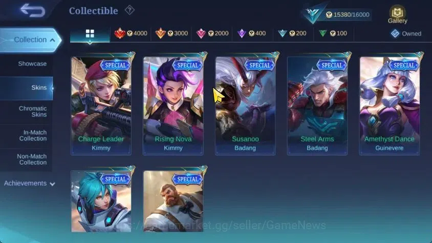 Mobile Legends: Bang Bang Accounts Hero 75|Skin 83|LightBorn Harith,Spongebob Cyclops image 10