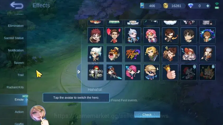 Mobile Legends: Bang Bang Accounts Hero 75|Skin 83|LightBorn Harith,Spongebob Cyclops image 18