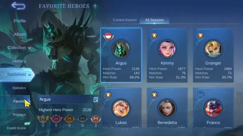 Mobile Legends: Bang Bang Accounts Hero 75|Skin 83|LightBorn Harith,Spongebob Cyclops image 5