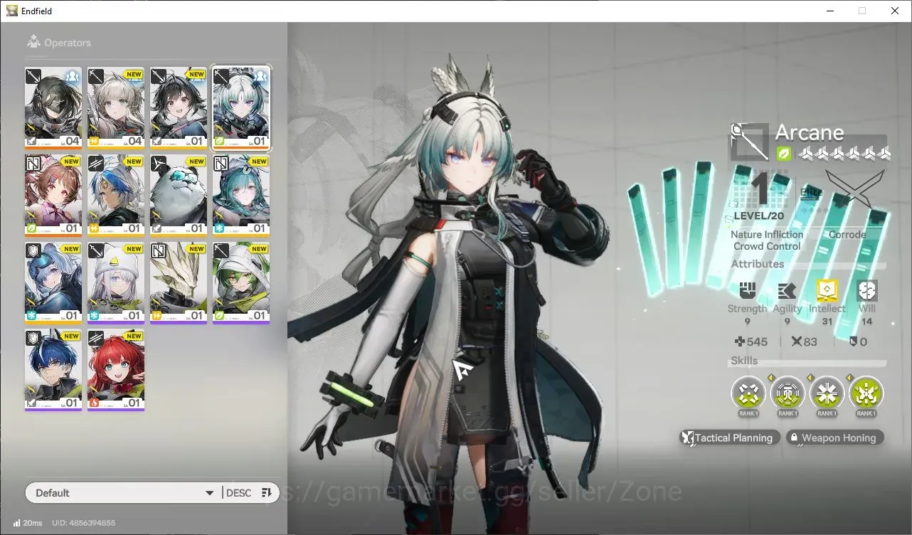 Arknights: Endfield Accounts ASIA|Lv 2|Fresh Starter 1 Limited (Arcane)+Ardelia|Newbie Banner ON| Check SS(END806Z) 1
