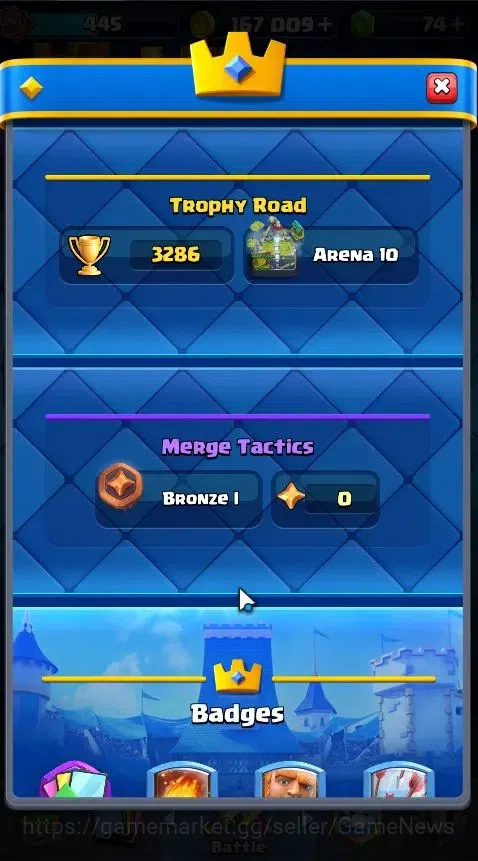 Clash Royale Accounts Lv 445|Trophy 3286|KTL 9|Card 55/121|1 Hero,6 EVO  image 3