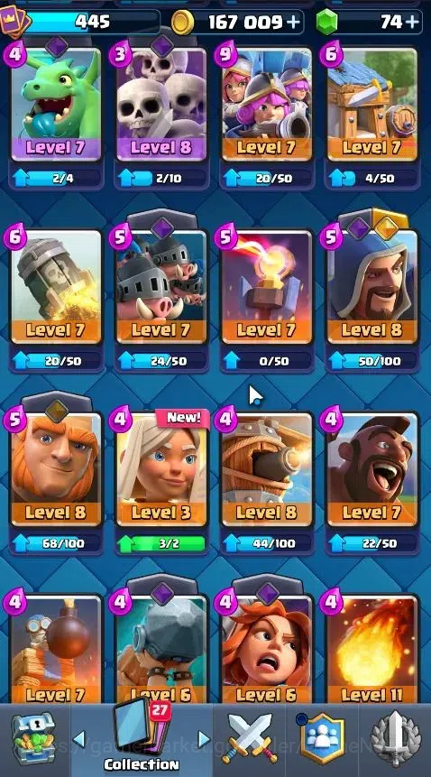 Clash Royale Accounts Lv 445|Trophy 3286|KTL 9|Card 55/121|1 Hero,6 EVO  image 9