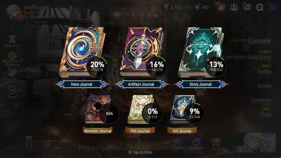 Epic Seven Accounts Global | Starter|2ML(Belian,Witch of the Mere Tene image 5