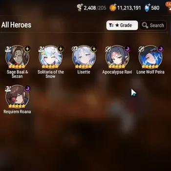 Epic Seven Accounts Starter Global Unverif|Fresh Starter|6 ML(Lisette,Roana,Solitaria,Etc.)|Theater Locked|PoH ON|Abyss
