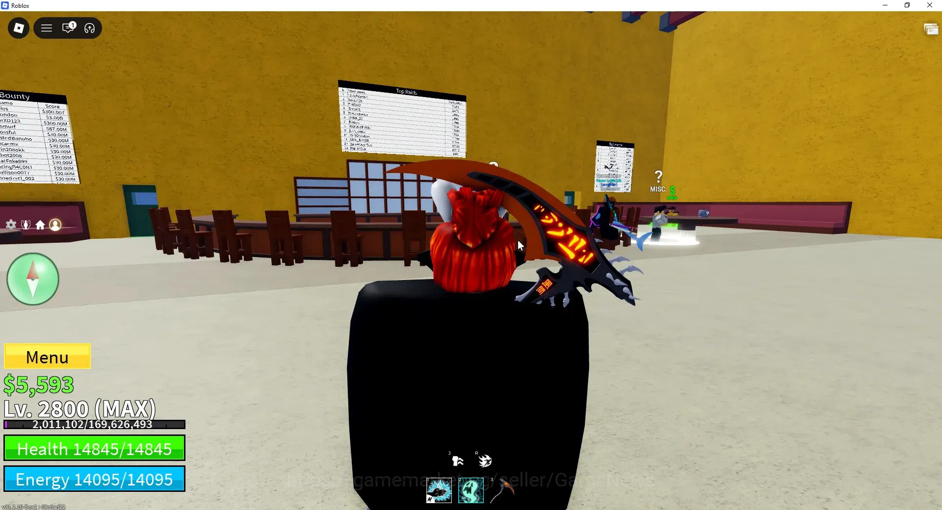 Roblox Accounts Blox Fruit|Lvl MAX|Rabbt V1|Sharkman Karate Mas 414+Ghost|Myth WP(Hallow Scythe)|5 Legend Fruit|Check 1