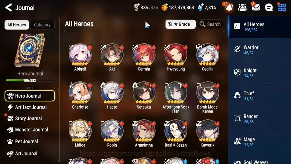 Epic Seven Accounts GLOBAL UnVerif|New Era|16 ML(Salome,LC Bellona,AB image 8