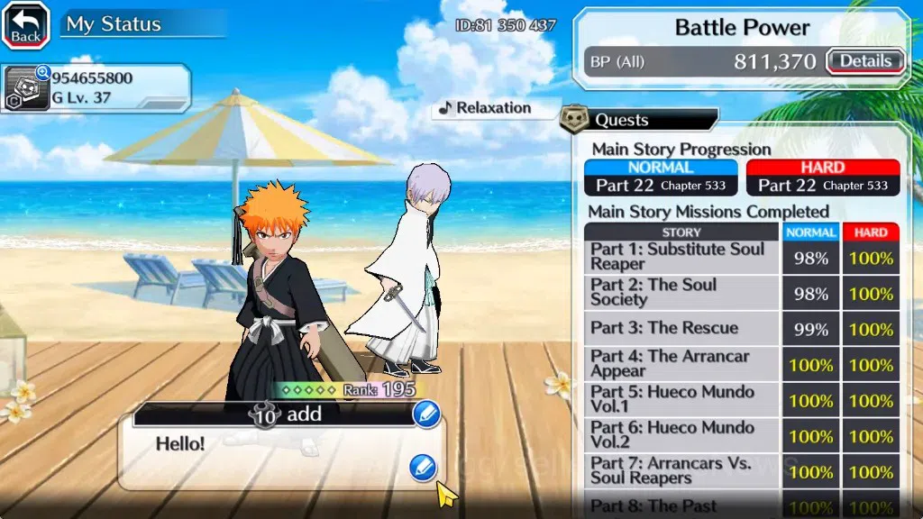 Bleach: Brave Souls Accounts High-End [GLOBAL]|58K Orb|DreamTeam Ichigo,TYBW26 Riruka,2 Renewed Ichigo,TYBW25 4