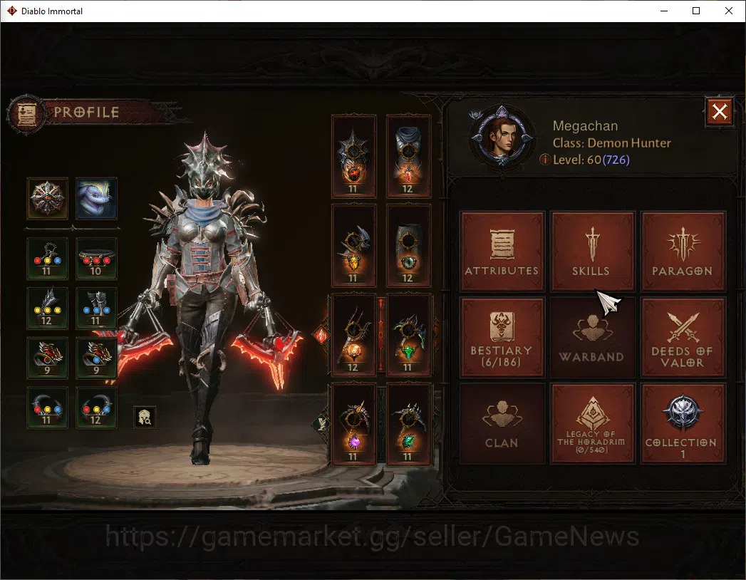 Diablo Immortal Accounts SEA-Sescheron|CS ON|Lv60(726)|Necromancer|CR 39k|R image 3