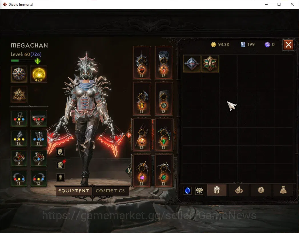 Diablo Immortal Accounts SEA-Sescheron|CS ON|Lv60(726)|Necromancer|CR 39k|R image 6