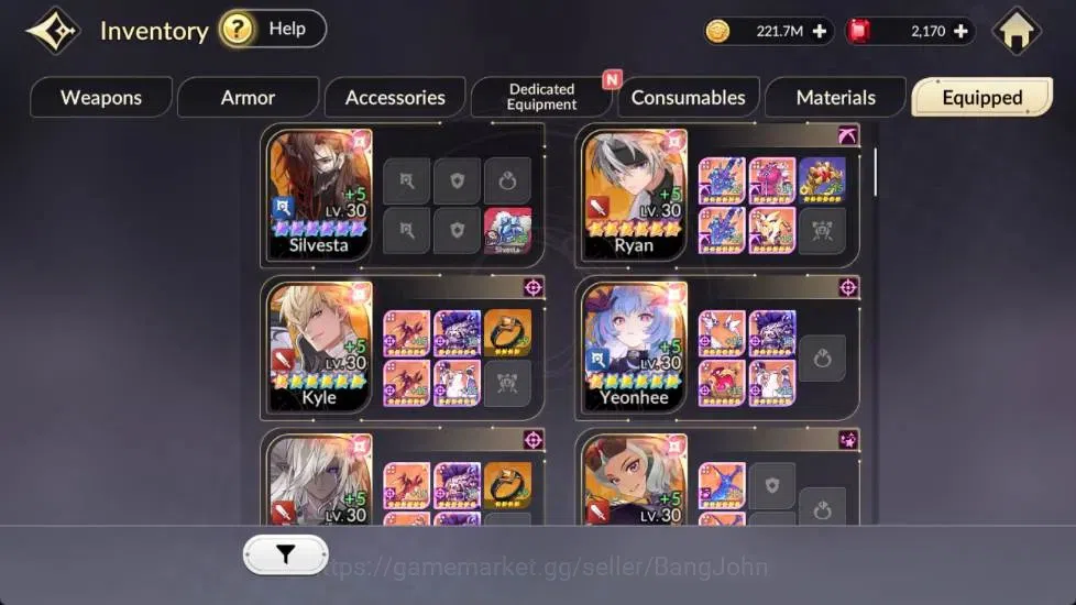 Seven Knights Re:Birth Accounts Global | 5 EX7 Fai,Juri,Rosie,Melia,Gelidus |27TC6 image 11