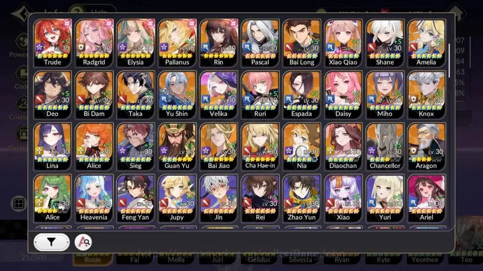 Seven Knights Re:Birth Accounts Global | 5 EX7 Fai,Juri,Rosie,Melia,Gelidus |27TC6 image 15
