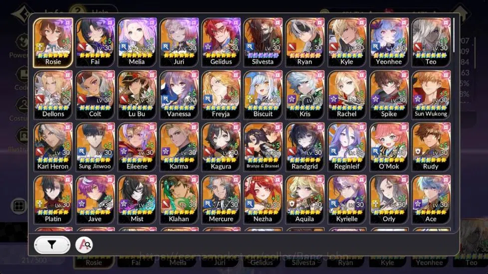 Seven Knights Re:Birth Accounts Global | 5 EX7 Fai,Juri,Rosie,Melia,Gelidus |27TC6 image 16