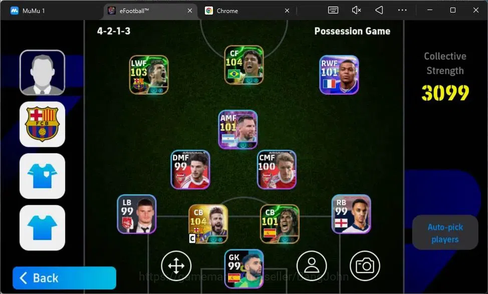 eFootball Accounts Android|Pw 3099|Epic Piqué,Bebeto,Villa,Hazard,Puy image 3