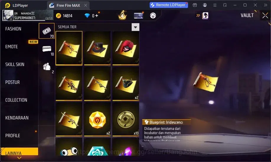Free Fire Accounts Indonesia | MP40 Chromasonic Lvl 4, SCAR Megalodon image 7