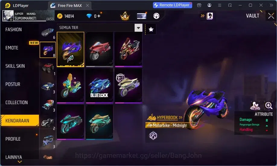 Free Fire Accounts Indonesia | MP40 Chromasonic Lvl 4, SCAR Megalodon image 8