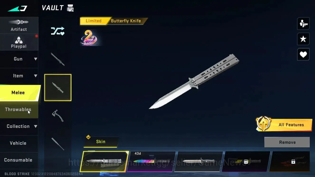 Blood Strike Accounts ASIA|ETERNAL DEagle-Scorpius|Collab 7DS[Kar98k,QBZ image 19