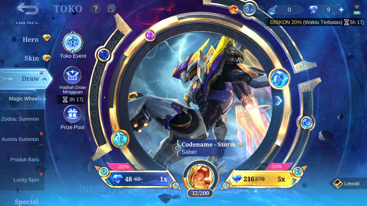 Mobile Legends: Bang Bang Accounts Hero 86 Skin 150 | Prime Granger | Zodiac Selena,  image 13