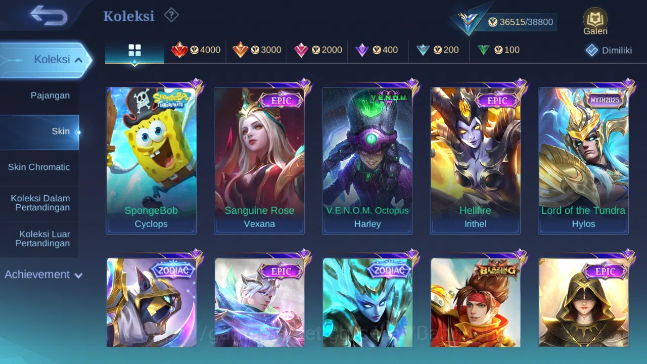 Mobile Legends: Bang Bang Accounts Hero 86 Skin 150 | Prime Granger | Zodiac Selena,  image 6