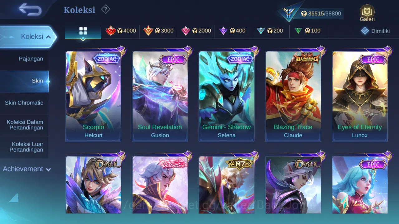 Mobile Legends: Bang Bang Accounts Hero 86 Skin 150 | Prime Granger | Zodiac Selena,  image 7
