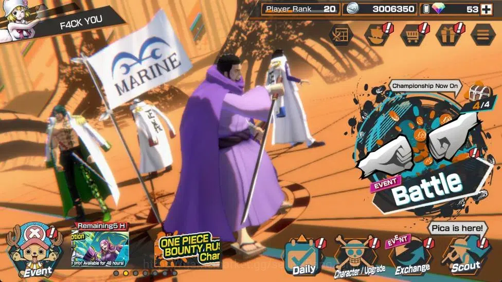 One Piece Bounty Rush Accounts Global|EX 4|PR 20|Gol D. Roger Lv.1/60,Monkey D.Ga image 10