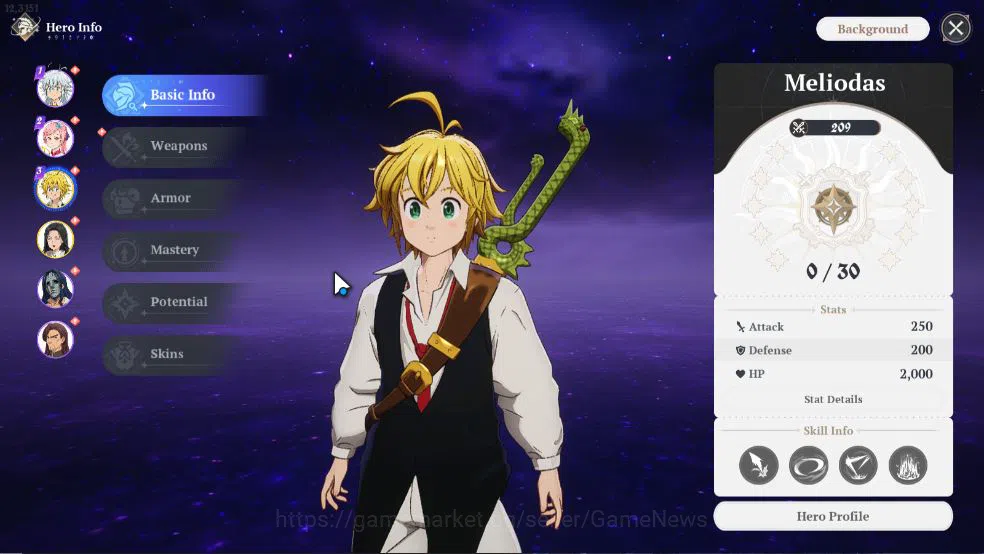 The Seven Deadly Sins: Origin Accounts [EU] Lv 2 Fresh Starter |2 SSR | Meliodas, Guila & image 12