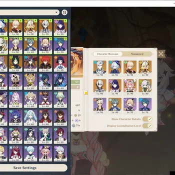 Genshin Impact Accounts Mid Game Asia|AR 57|Arlecchino,Neuvillette PremTeam|9 Limited + 2(*5Weapon)|Neuvillette