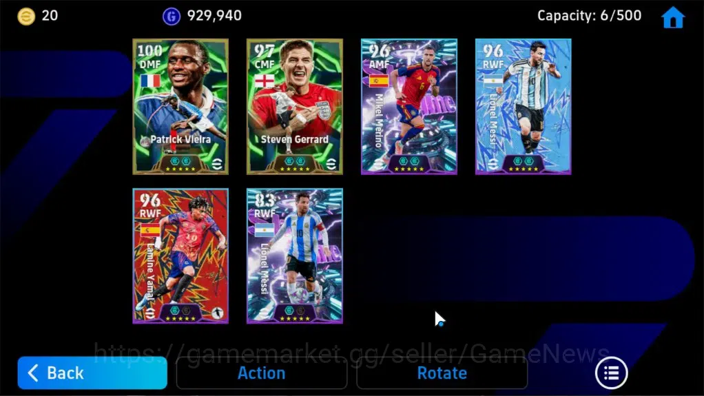 eFootball Accounts Legends & Iconic Players Android|Epic Patrick Vieira,Gerrard,ShowTime TFFC26 Mikel Merino,Lionel 7