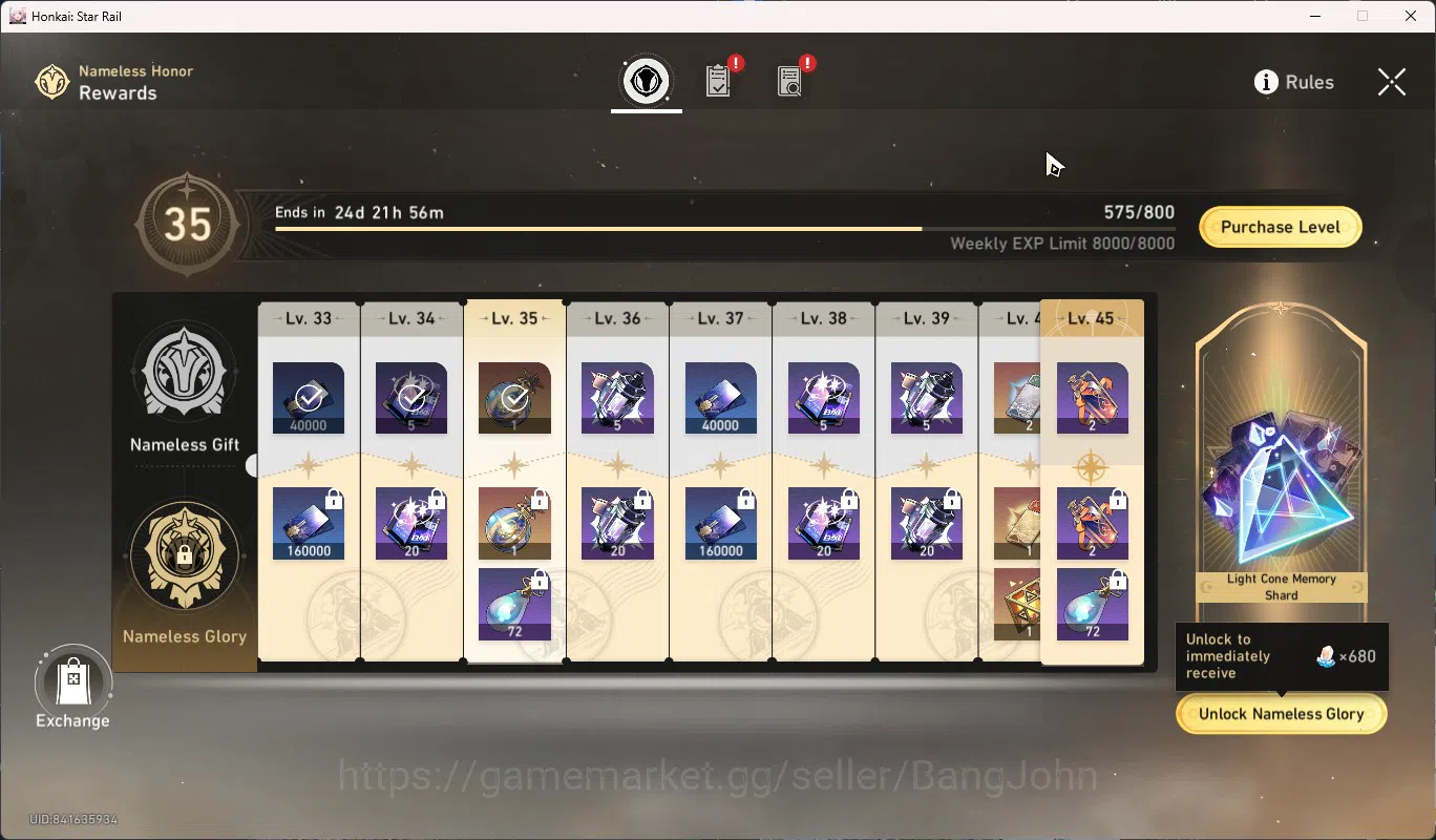 Honkai Star Rail Accounts ASIA TL63|Cyrene E2+Sign|Evernight+Sign|Phainon|Da image 16